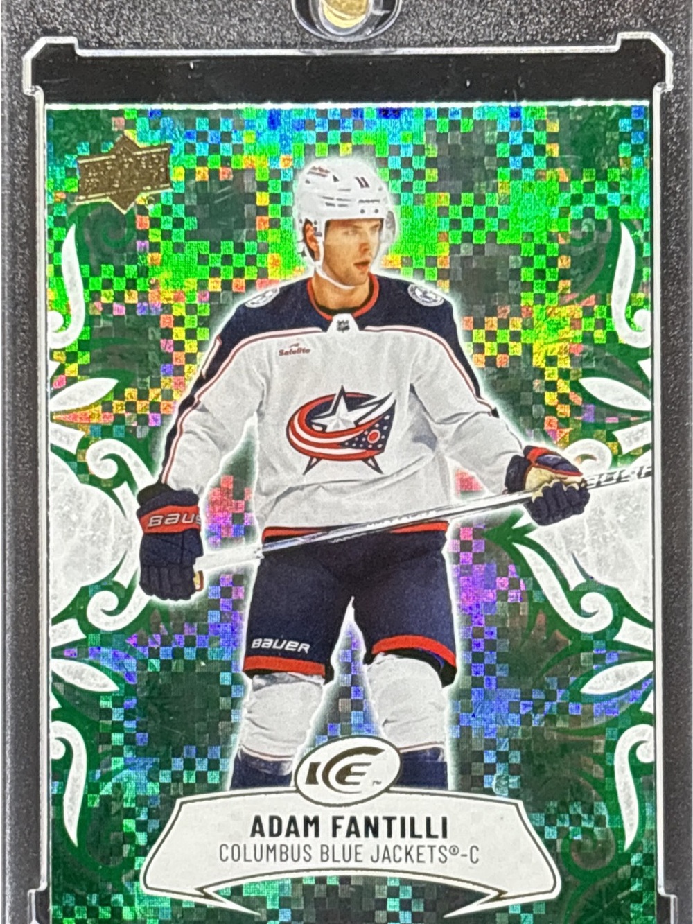 Columbus Blue Jackets Adam Fantilli Green Emerald HoloTrading Card